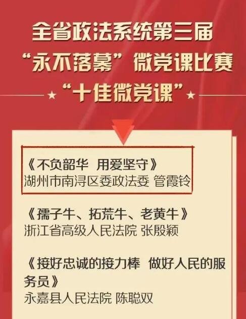 全省“十佳”，湖州占俩！